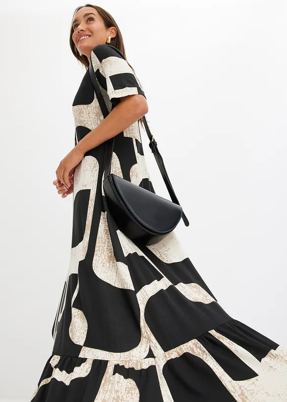 Maxikjole i myk viskosemiks, bonprix