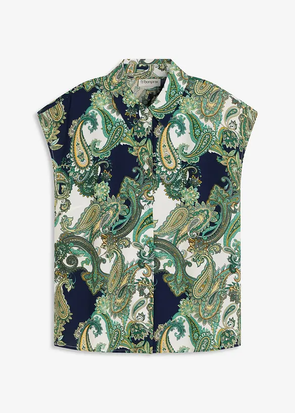 M&oslash;nstret bluse i lett viskose, bonprix