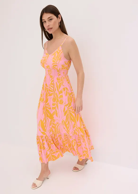 Stroppekjole i myk viskosemiks, bonprix