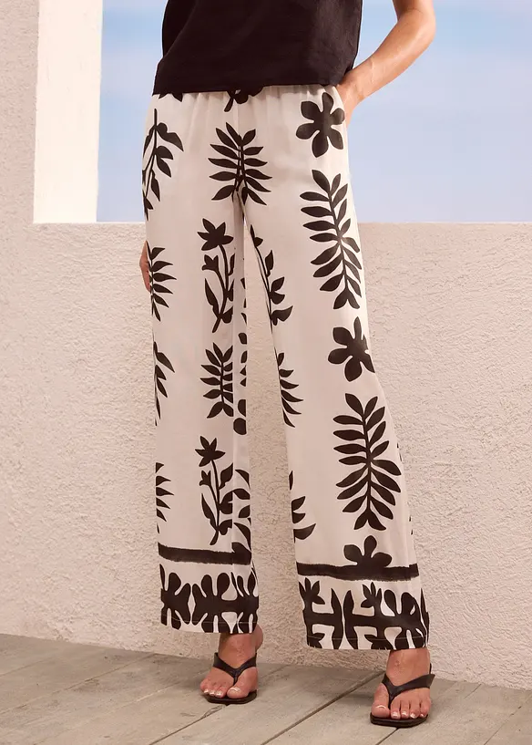 M&oslash;nstret bukse i lett viskose, bonprix