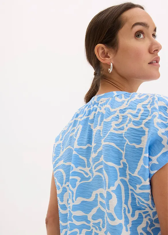 M&oslash;nstret, kortermet bluse, bonprix