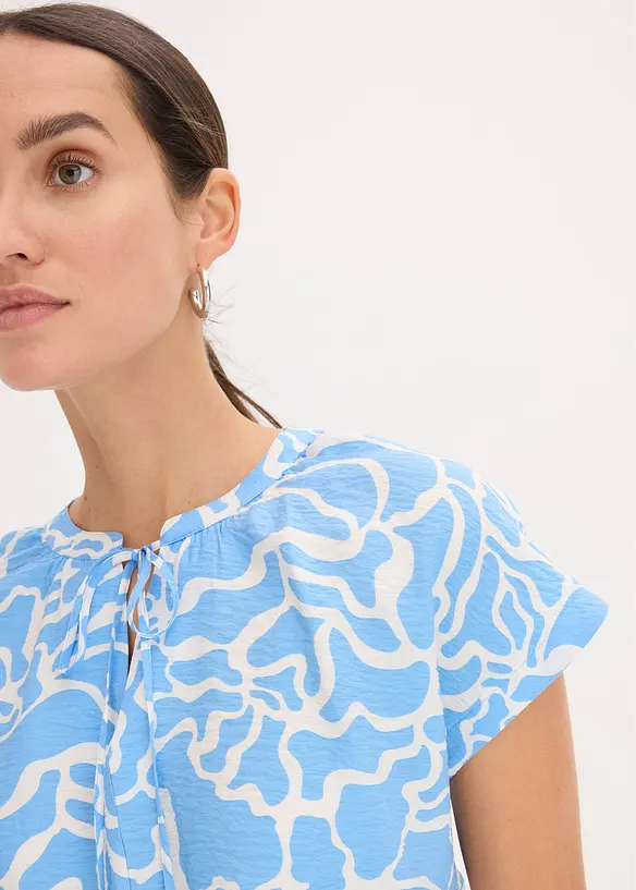 M&oslash;nstret, kortermet bluse, bonprix