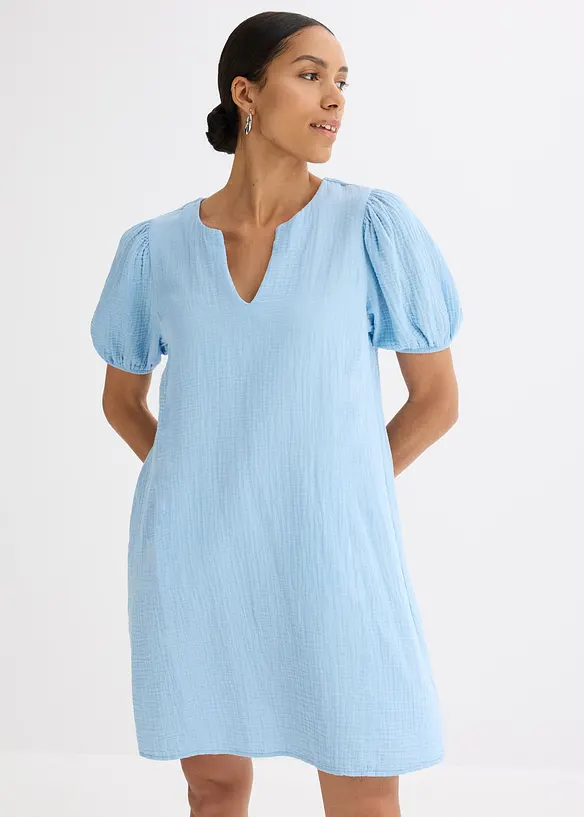 Kort kjole av musselin, bonprix