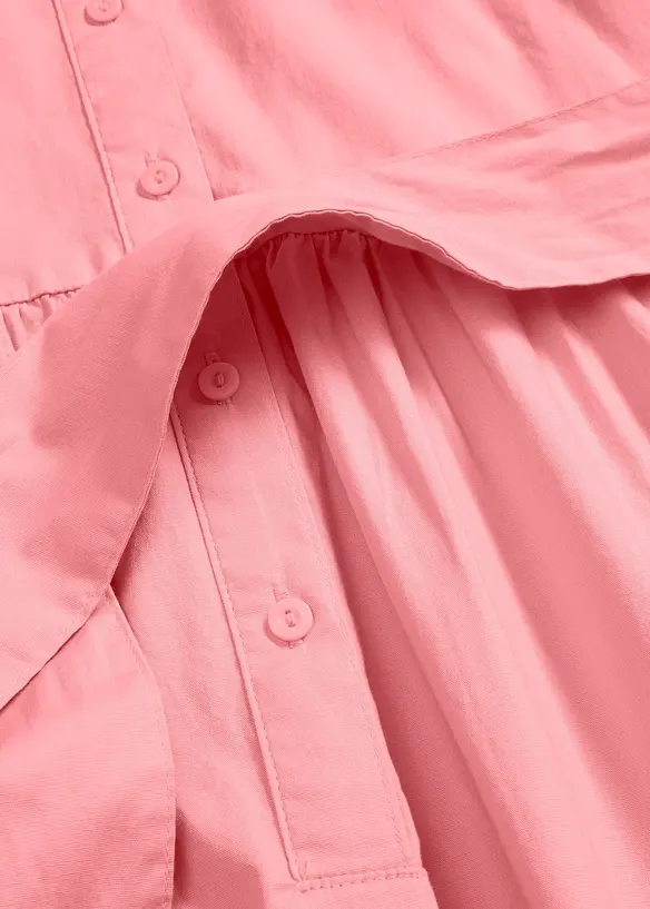 Skjortekjole i elastisk bomullsmiks, bonprix