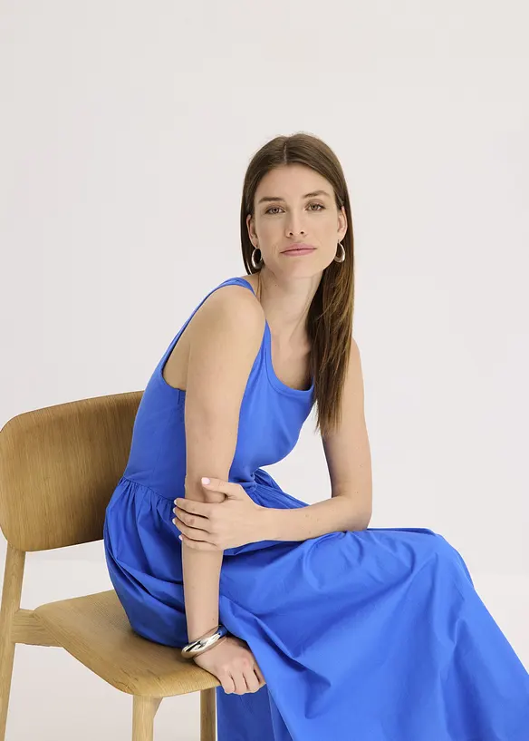 Jerseykjole i materialmiks, bonprix