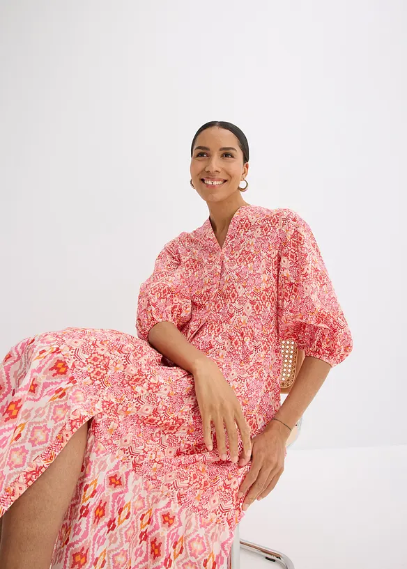 Midikjole av lett bomull, bonprix