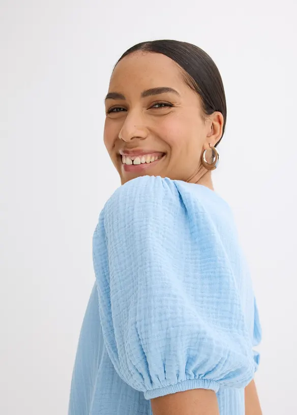 Kort kjole av musselin, bonprix