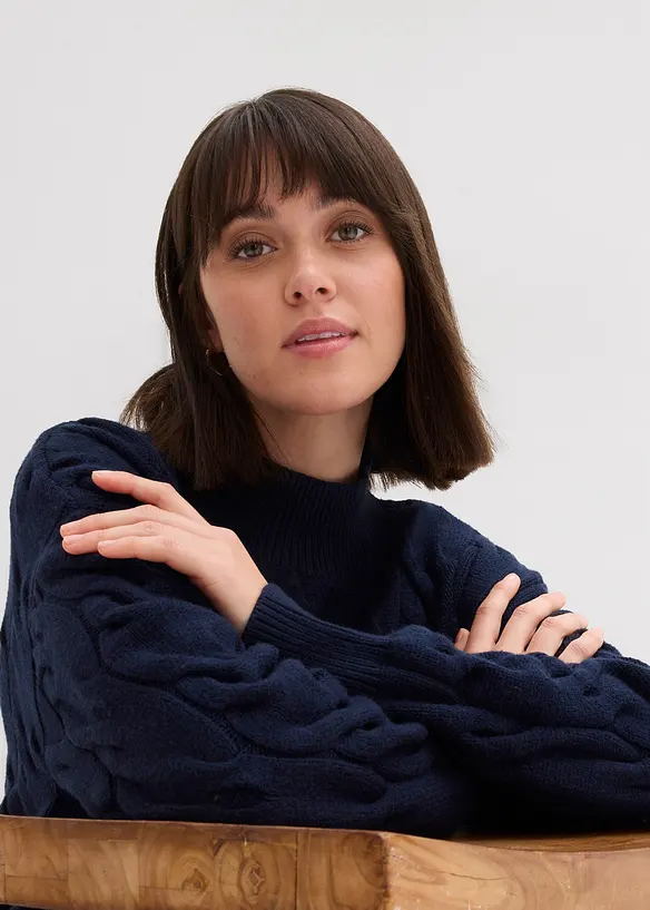 Oversized genser i myk viskosemiks, bonprix