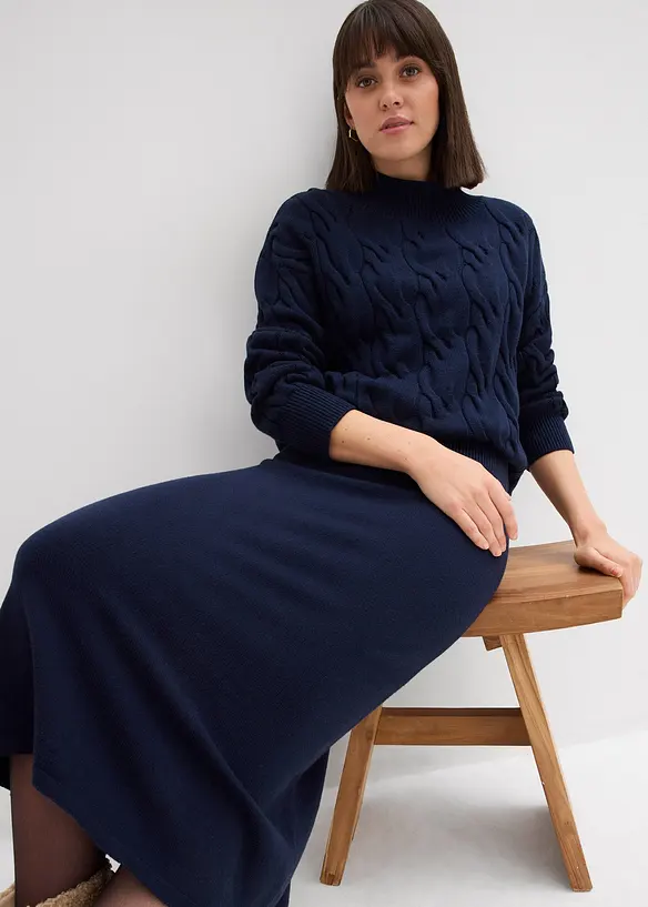 Oversized genser i myk viskosemiks, bonprix