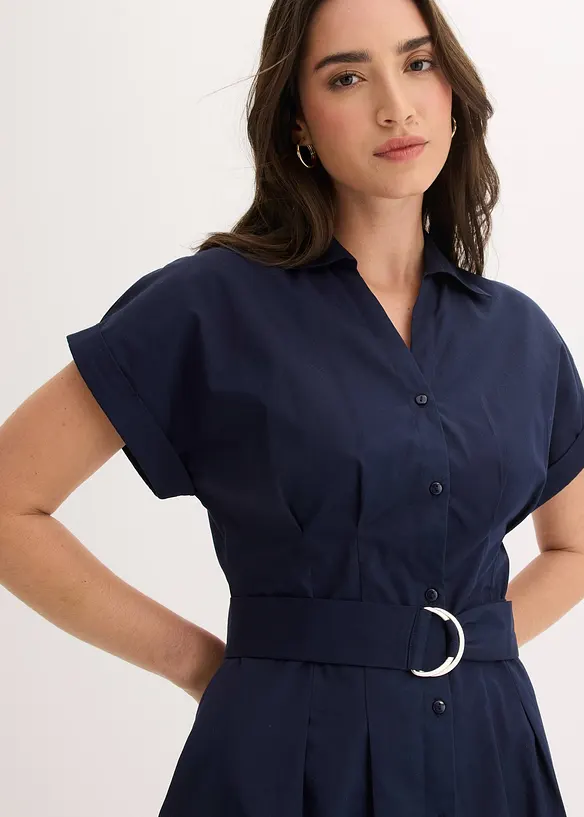 Skjortekjole i 100% bomull, bonprix