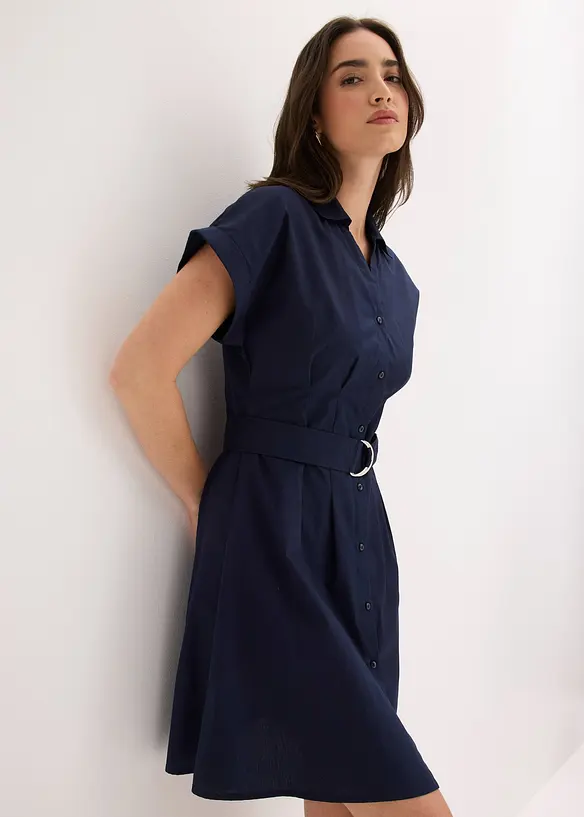 Skjortekjole i 100% bomull, bonprix