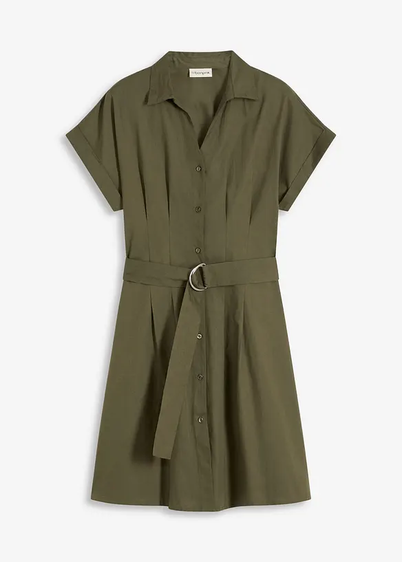 Skjortekjole i 100% bomull, bonprix