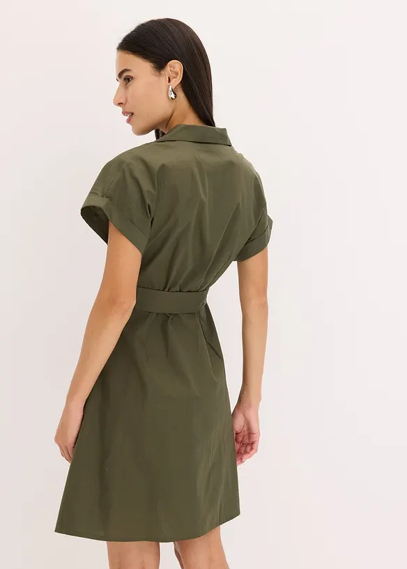 Skjortekjole i 100% bomull, bonprix