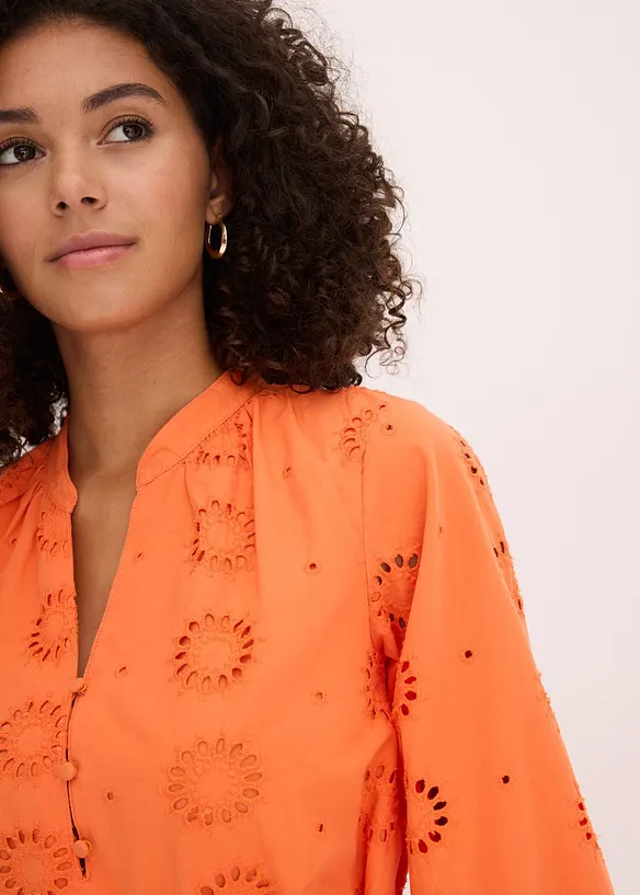 Skjortekjole i ren &oslash;kologisk bomull, bonprix