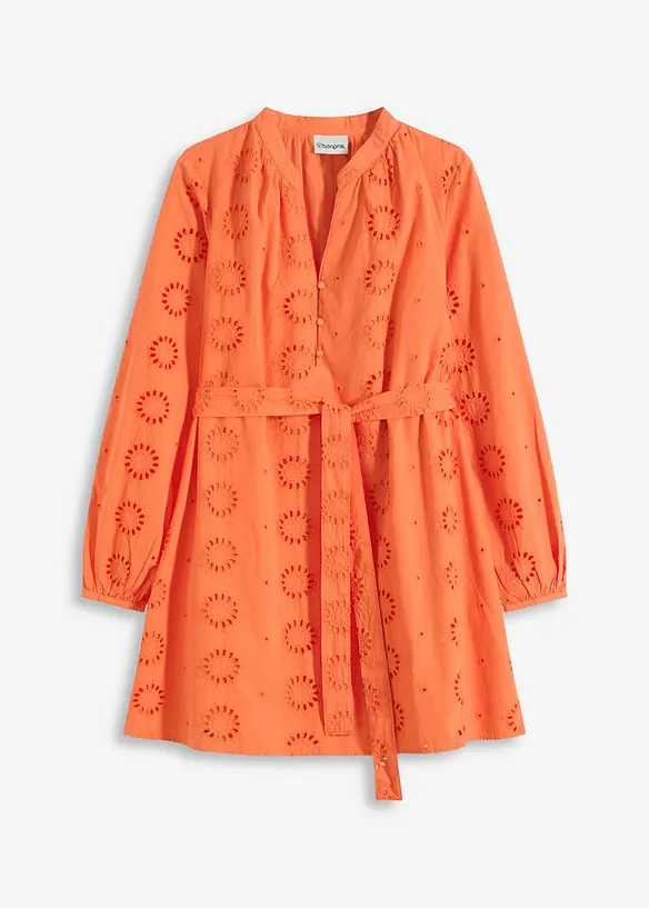 Skjortekjole i ren &oslash;kologisk bomull, bonprix