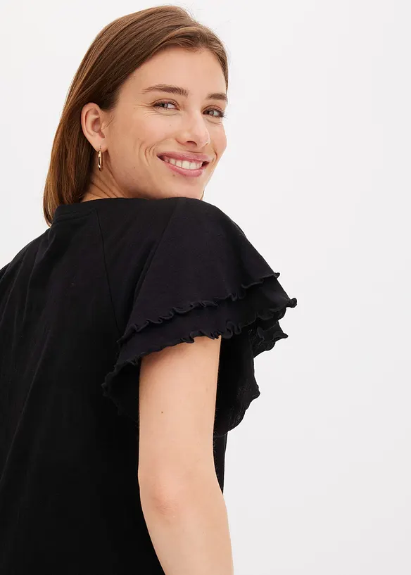 Topp med korte, vide ermer, bonprix