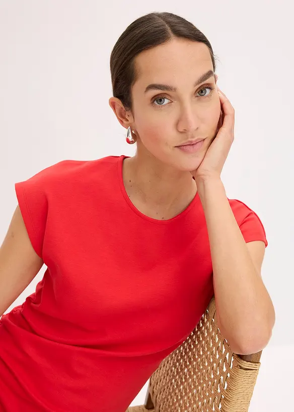 Midikjole med rynking ved midjen, bonprix