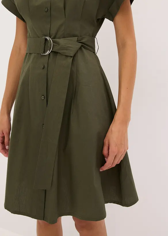 Skjortekjole i 100% bomull, bonprix