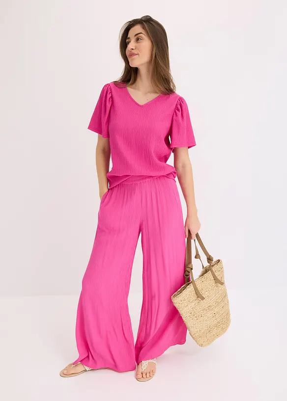 Topp i strukturert krepp, bonprix