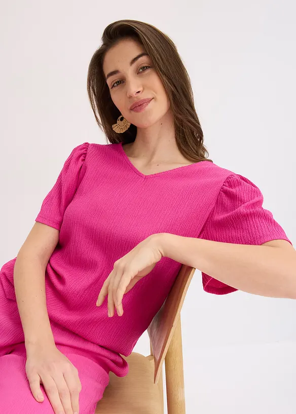 Topp i strukturert krepp, bonprix