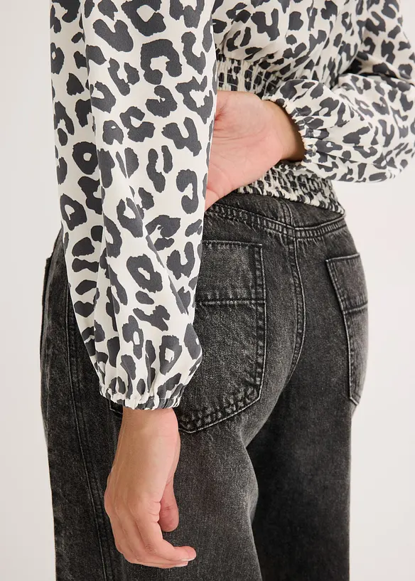 Bluse med rynking, bonprix