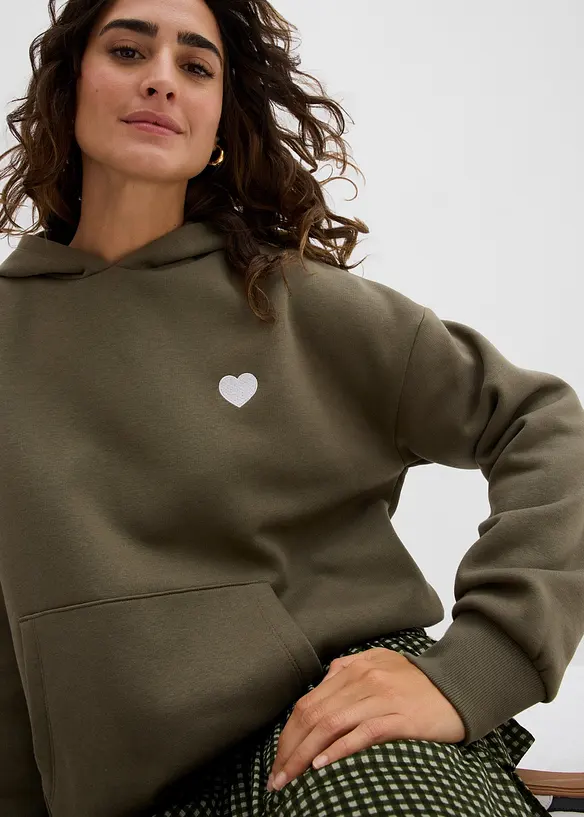 Oversized hettegenser av myk bomullmiks, bonprix