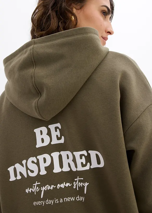 Oversized hettegenser av myk bomullmiks, bonprix