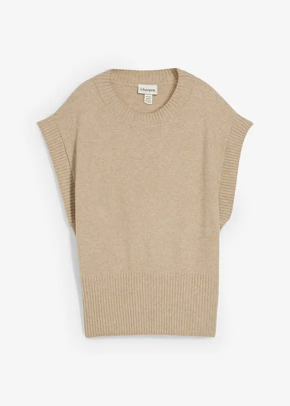 Oversized, strikket vest, bonprix
