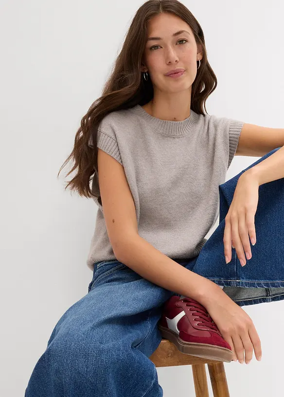 Oversized, strikket vest, bonprix