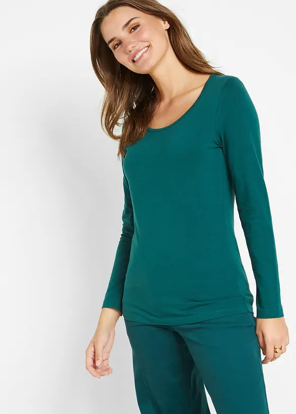 Figurn&aelig;r, langermet topp, bonprix