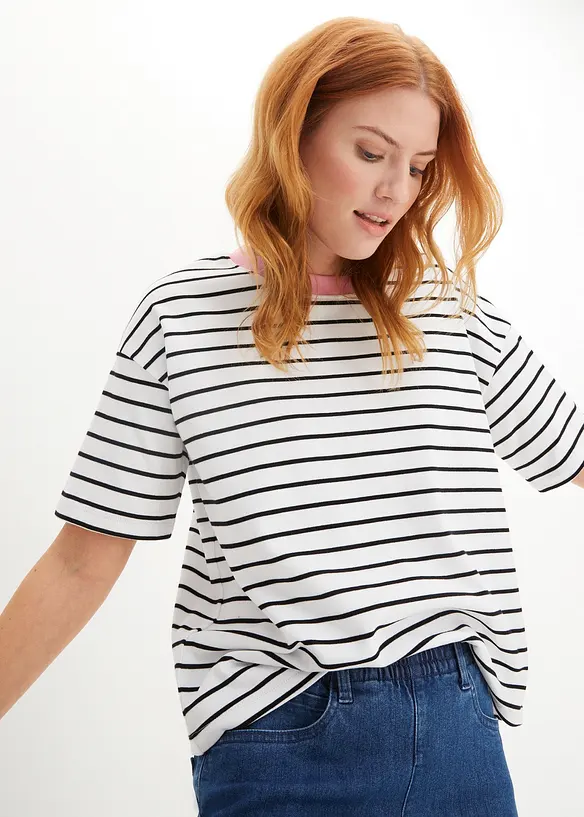 Oversized T-skjorte i 100% &oslash;kologisk bomull, bonprix