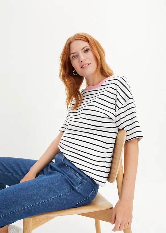 Oversized T-skjorte i 100% &oslash;kologisk bomull, bonprix