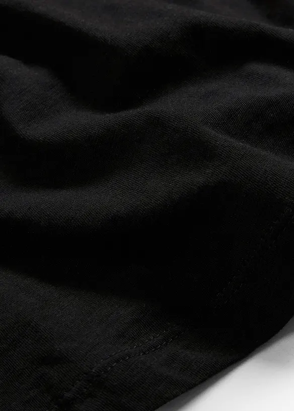 Boxy, lang topp med korte ermer, bonprix