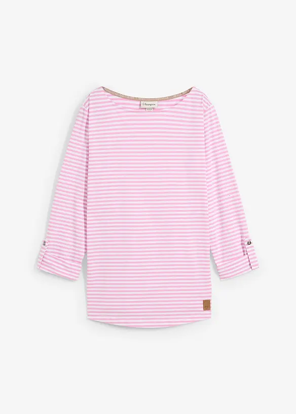 Langermet topp i 100% bomull, bonprix