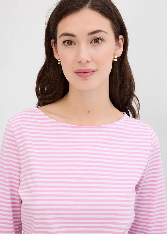 Langermet topp i 100% bomull, bonprix