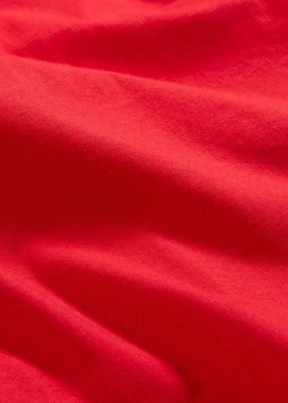 Lang, langermet topp med rund hals (5-pack), bonprix