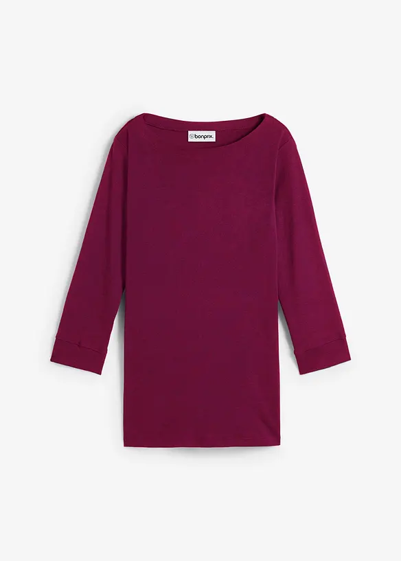 Langermet topp i 100% &oslash;kologisk bomull, bonprix