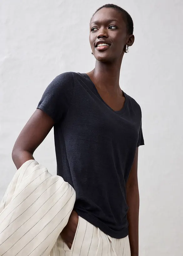 T-skjorte i 100% lin, bonprix