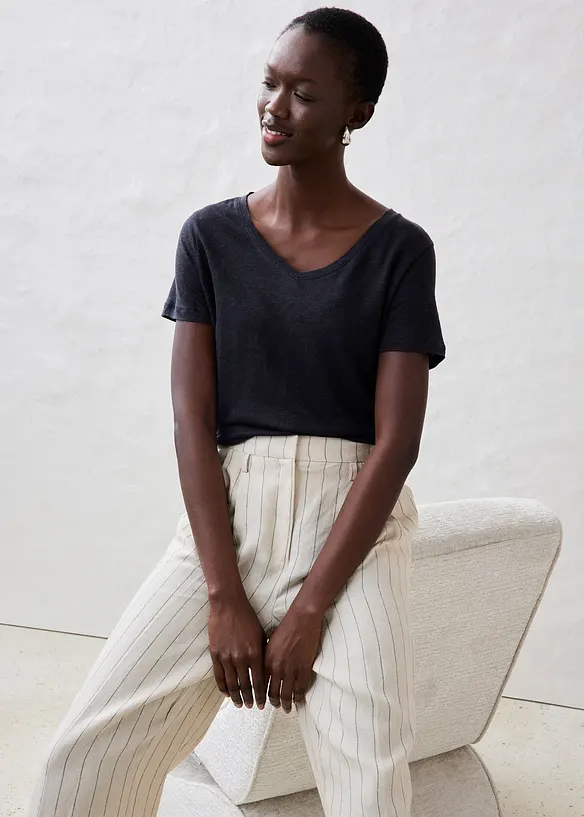 T-skjorte i 100% lin, bonprix