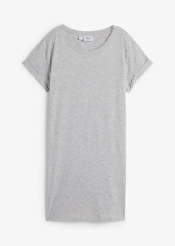 Boxy, lang topp med korte ermer, bonprix