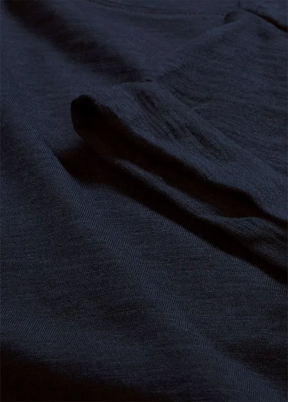 Boxy, lang topp med korte ermer, bonprix