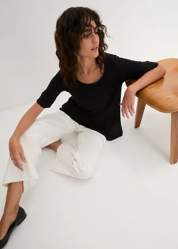 Lang topp av myk viskose, bonprix