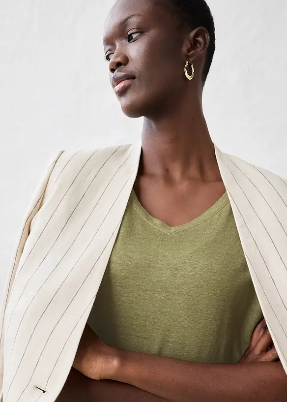 T-skjorte i 100% lin, bonprix