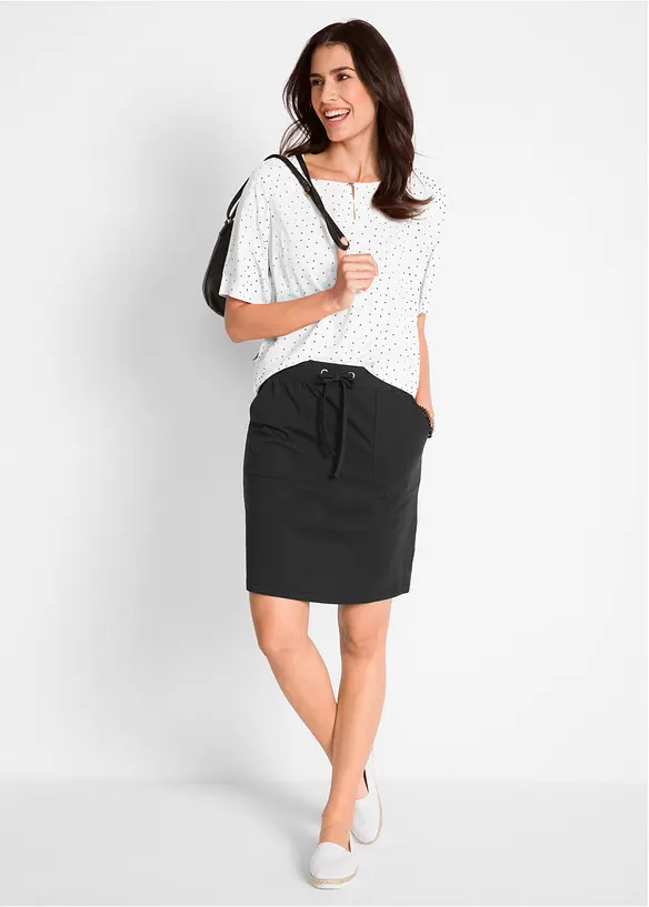 Skj&oslash;rt i &oslash;kologisk bomull med elastan, bonprix