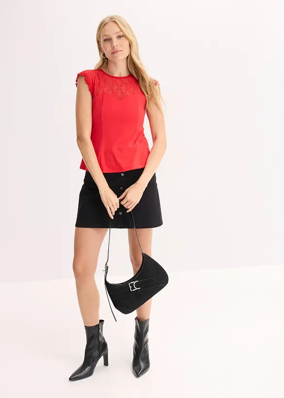 Topp med blonder, bonprix