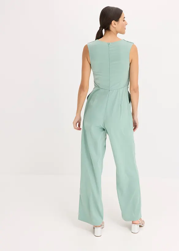 Jumpsuit i sateng med glans, bonprix