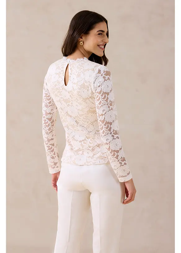 Langermet topp av blonde, bonprix