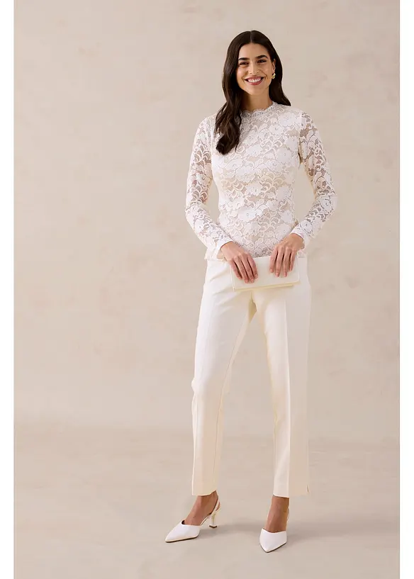 Langermet topp av blonde, bonprix