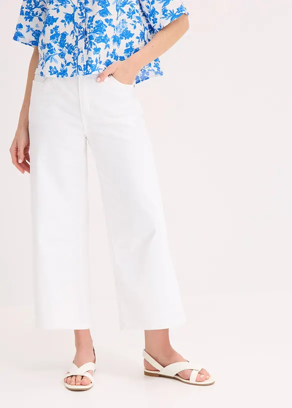 Culottes i elastisk bomullsmiks, bonprix