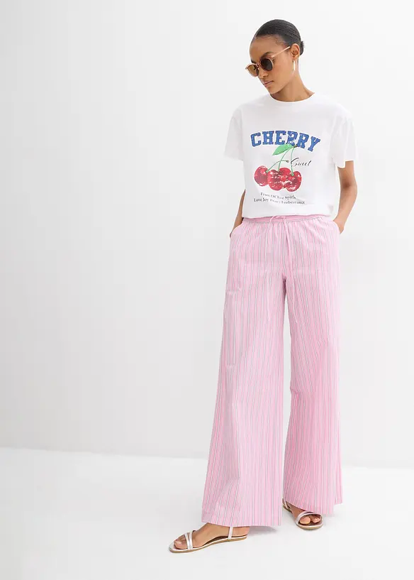 T-skjorte i 100% &oslash;kologisk bomull med trykk, bonprix